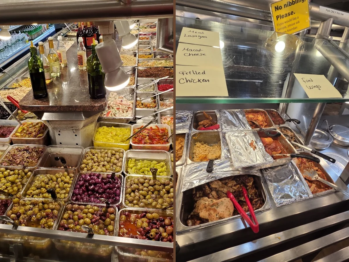 Simple restaurant interior with a no-frills counter.