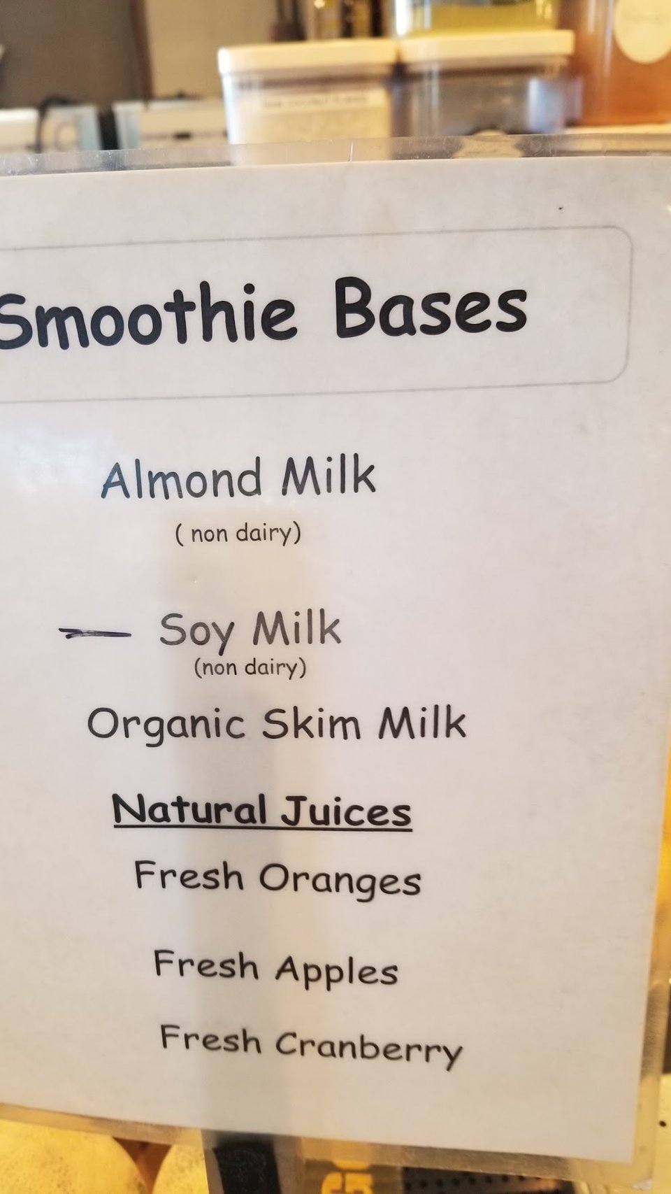 Menu page with fruits, cold cuts, and toppings.